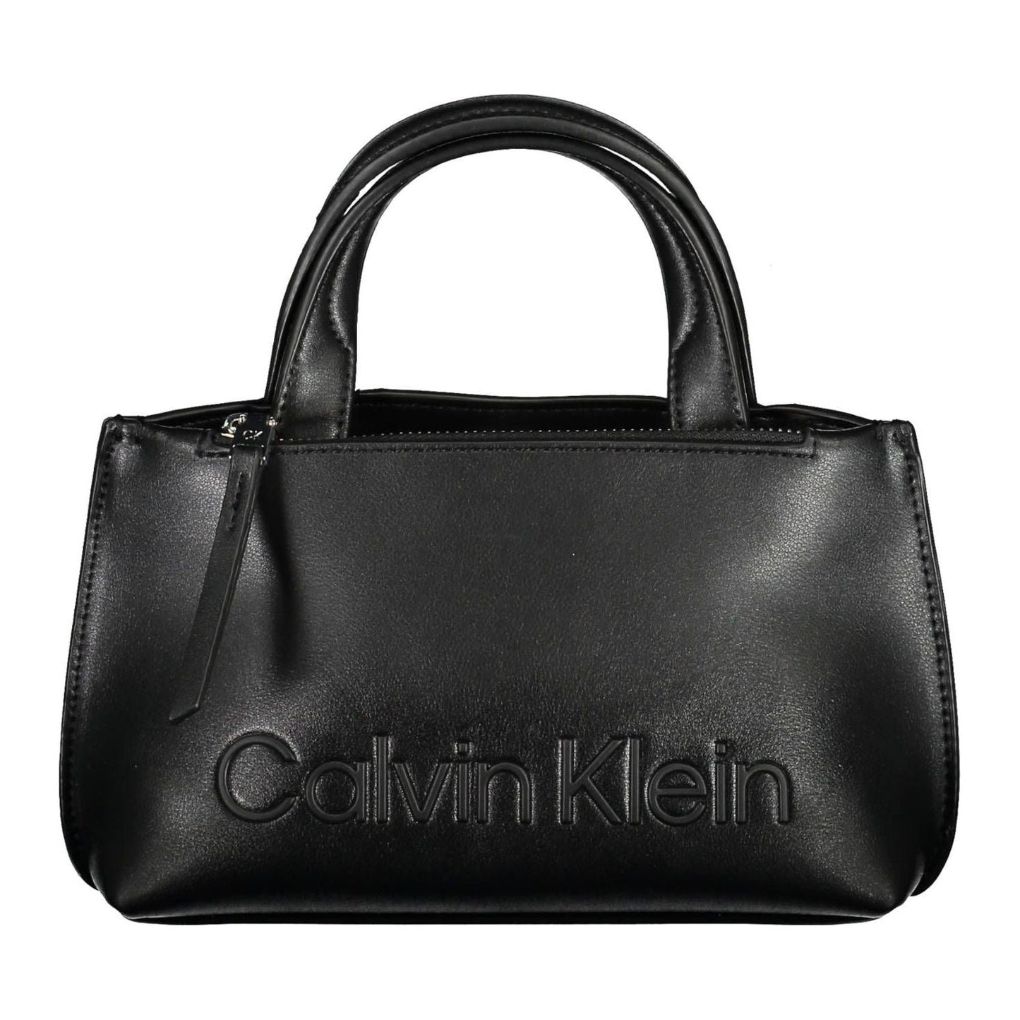 Calvin Klein Elegant Black Dual-Handle Designer Bag Calvin Klein