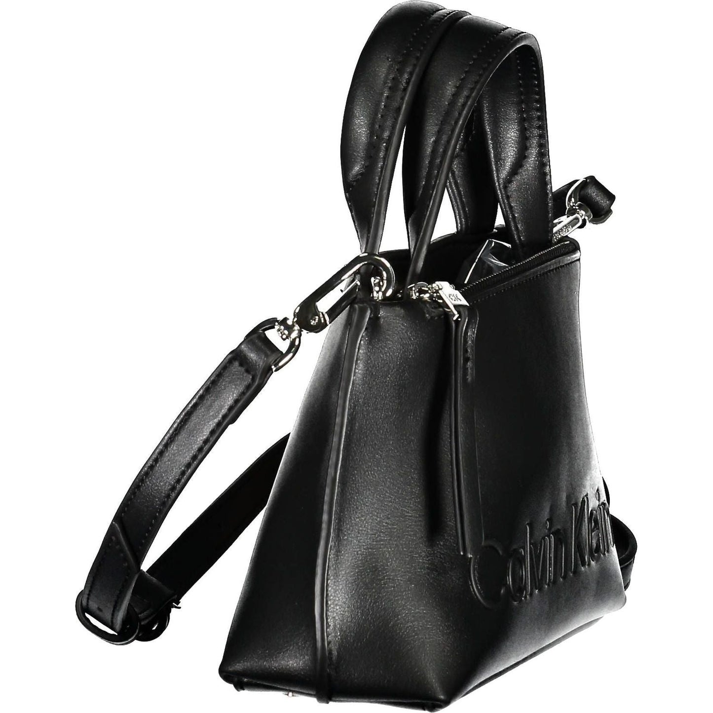 Calvin Klein Elegant Black Dual-Handle Designer Bag Calvin Klein