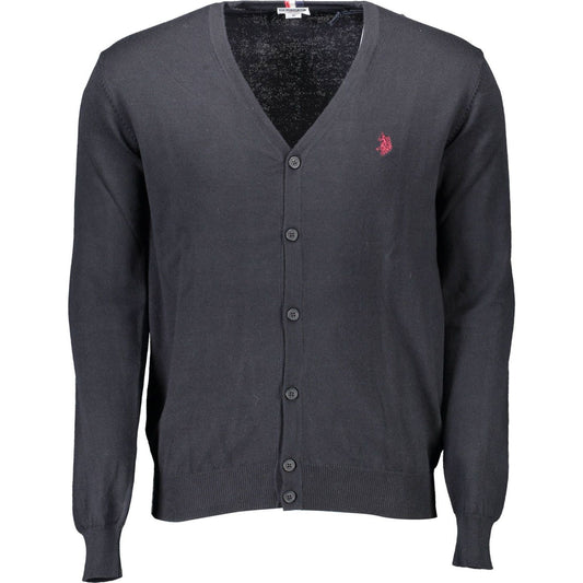 U.S. POLO ASSN. Classic V-Neck Cardigan in Blue U.S. POLO ASSN.