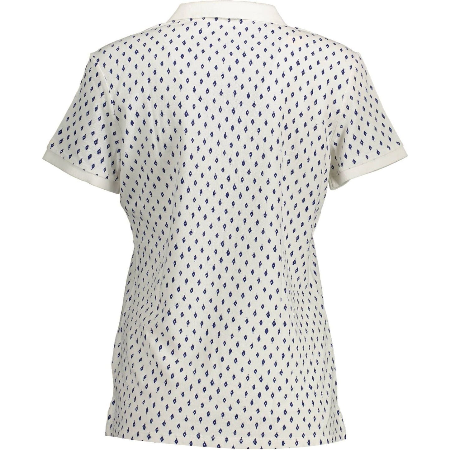 Gant Chic White Short-Sleeved V-Neck Polo Gant