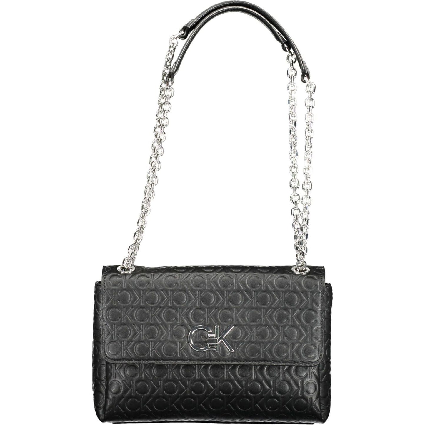 Calvin Klein Chic Black Chain Handle Handbag Calvin Klein