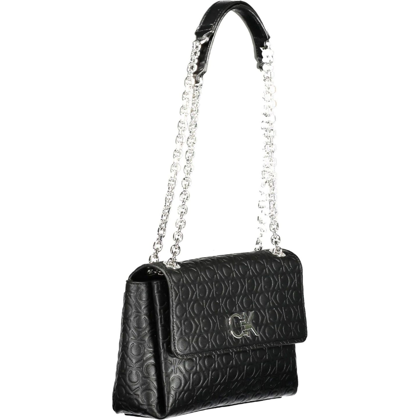 Calvin Klein Chic Black Chain Handle Handbag Calvin Klein