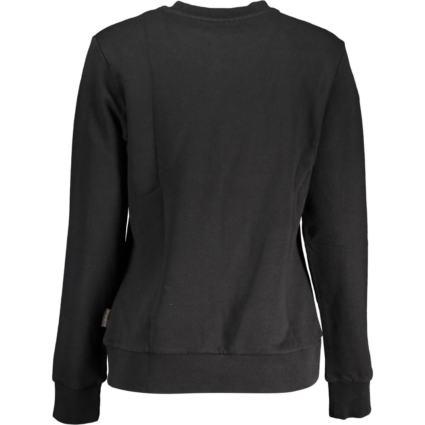 Napapijri Elegant Black Cotton Crew Neck Sweater Napapijri