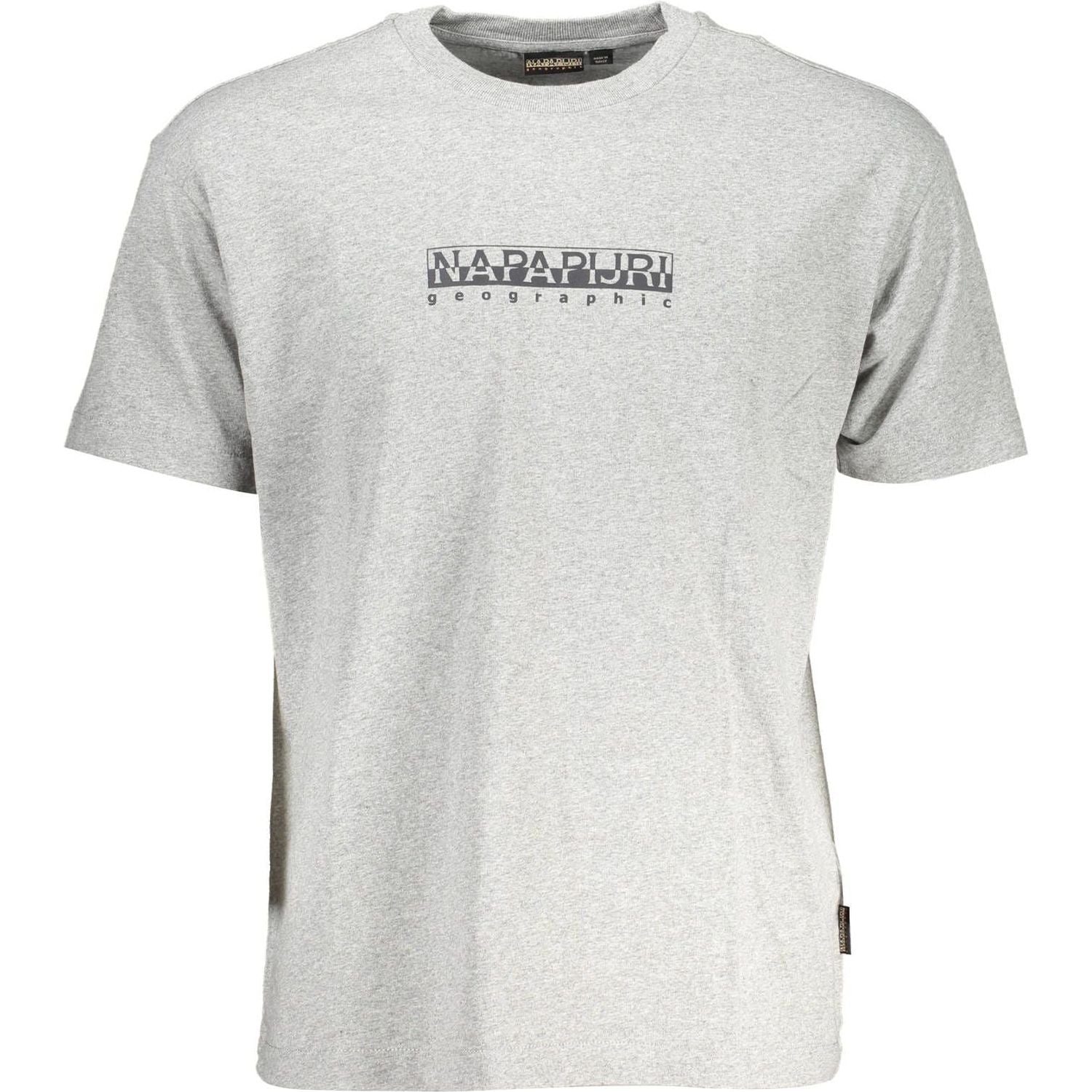 Napapijri Gray Cotton Men T-Shirt