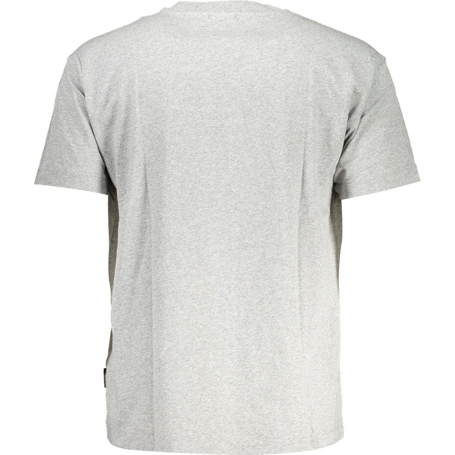 Napapijri Gray Cotton Men T-Shirt