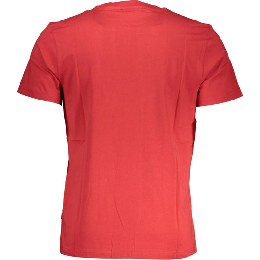 Napapijri Vibrant Red Cotton Tee with Iconic Print Napapijri