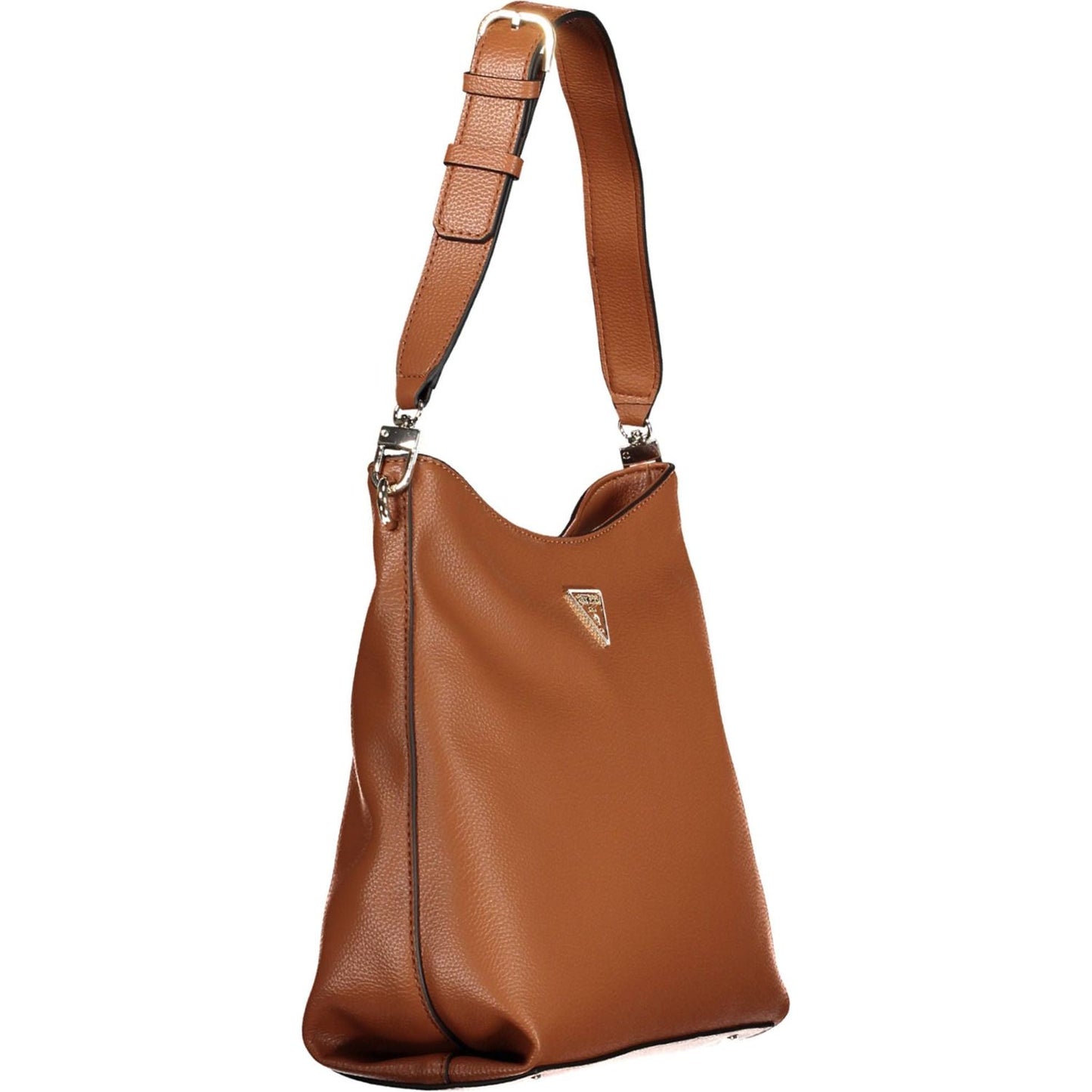 Guess Jeans Chic Brown Shoulder Bag with Logo Detail Guess Jeans