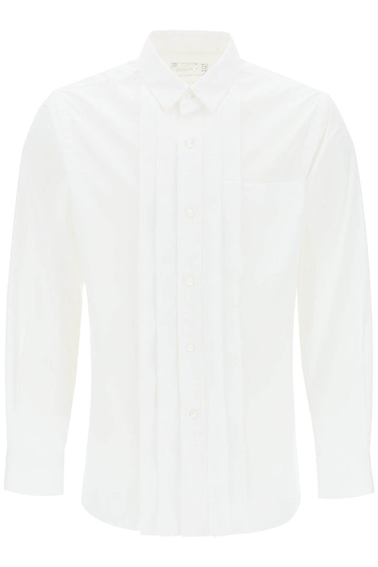 Sacai layered poplin effect shirt