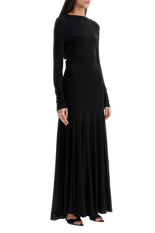 Christopher Esber long black viscose maxi dress with copper and stone decoration Dresses Christopher Esber