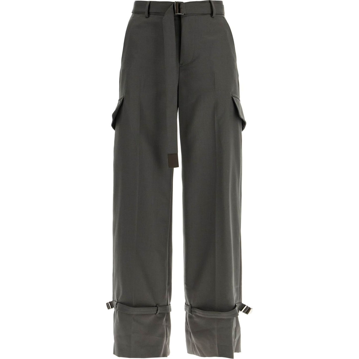 Sacai cargo wool blend trousers for men. Trousers Sacai