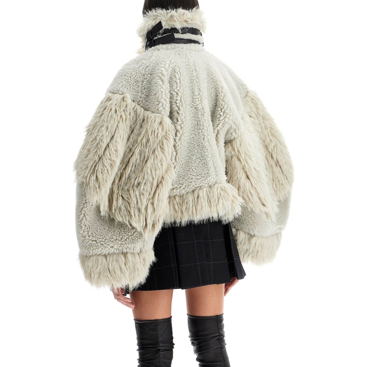 Sacai wool shearling and faux fur jacket Jackets Sacai