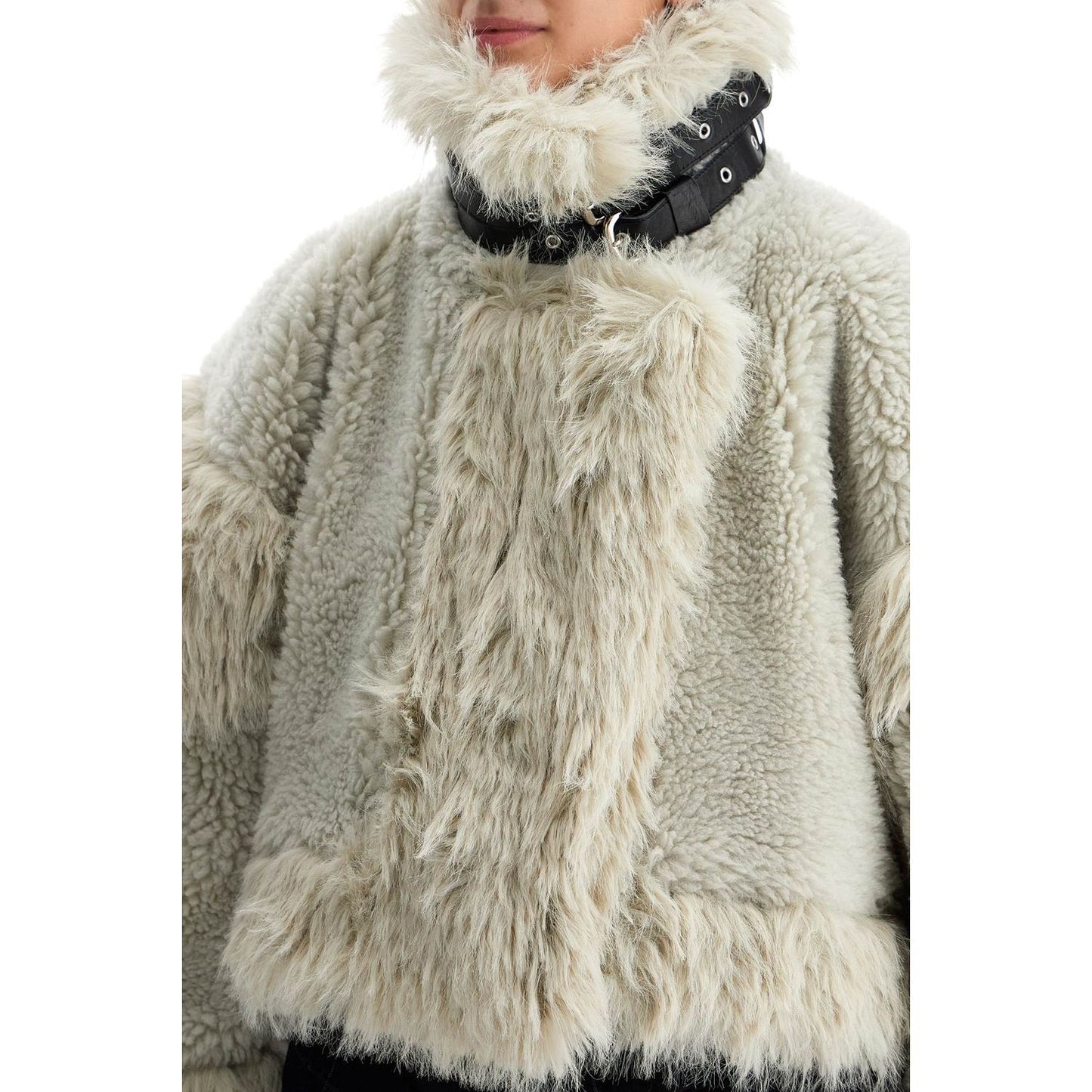 Sacai wool shearling and faux fur jacket Jackets Sacai