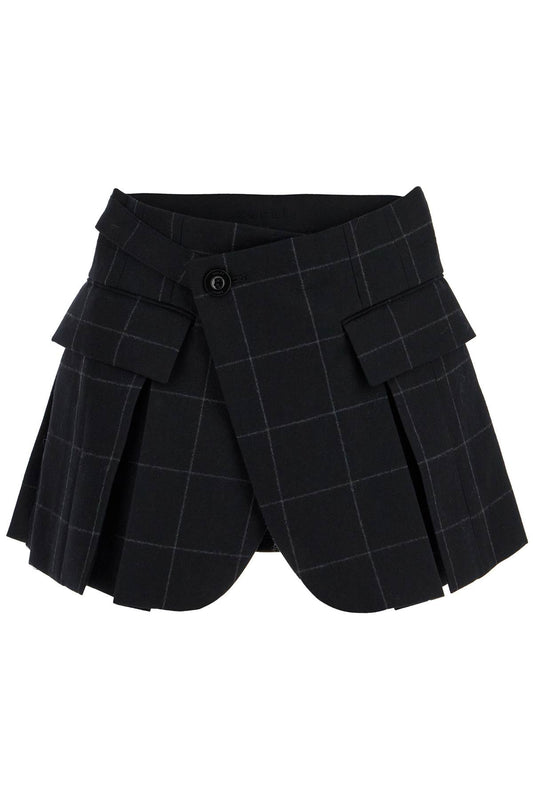 Sacai plaid wool skort with check Short trousers Sacai