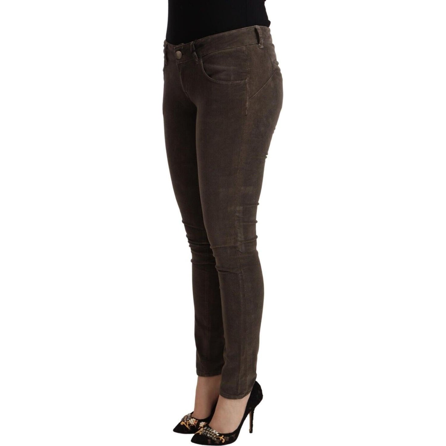 Acht Chic Slim Fit Brown Skinny Jeans Acht