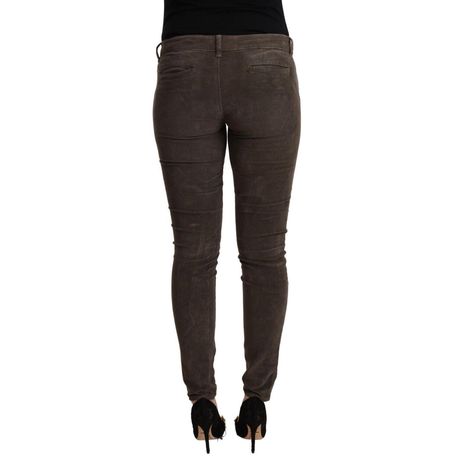 Acht Chic Slim Fit Brown Skinny Jeans Acht