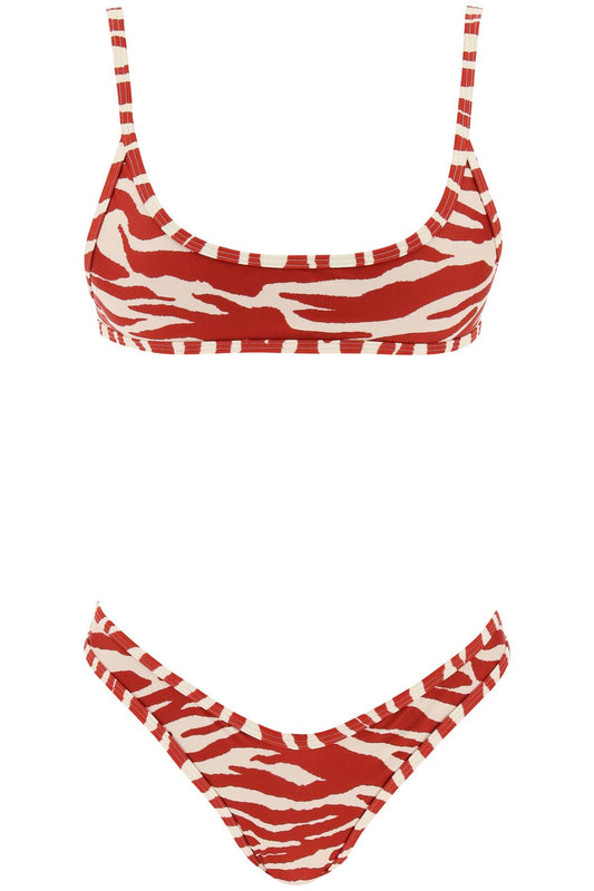 The Attico animal print bikini set in 8