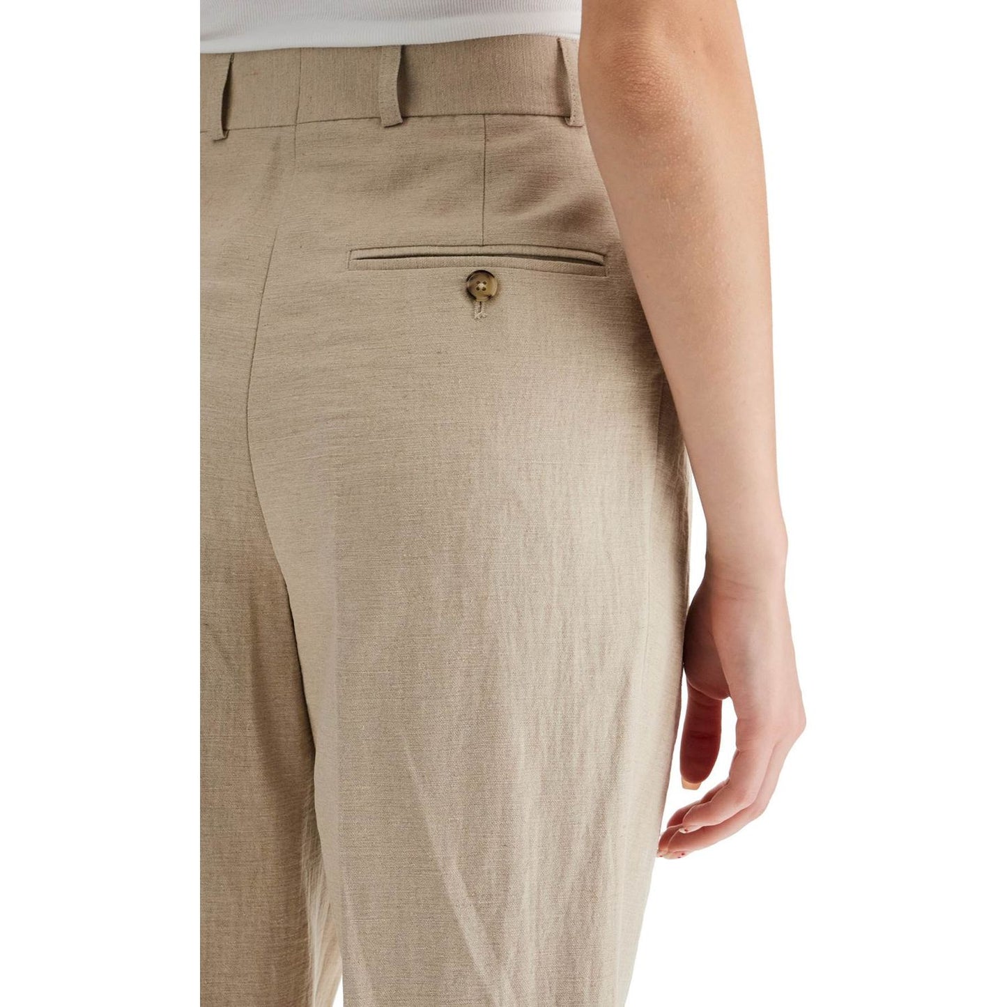 Toteme tailored linen blend trousers for women Trousers Toteme