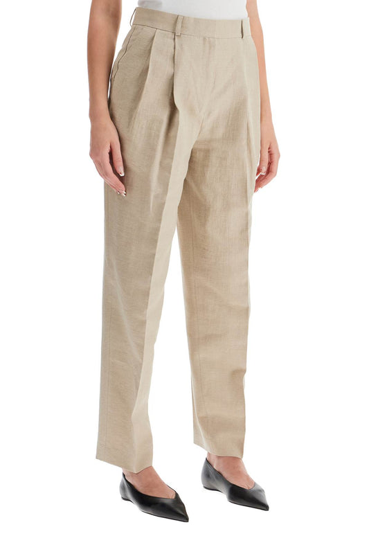 Toteme tailored linen blend trousers for women Trousers Toteme