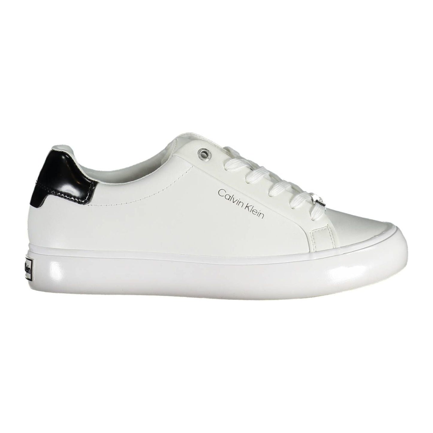 Calvin Klein Sleek White Contrasting Lace-up Sneakers Calvin Klein