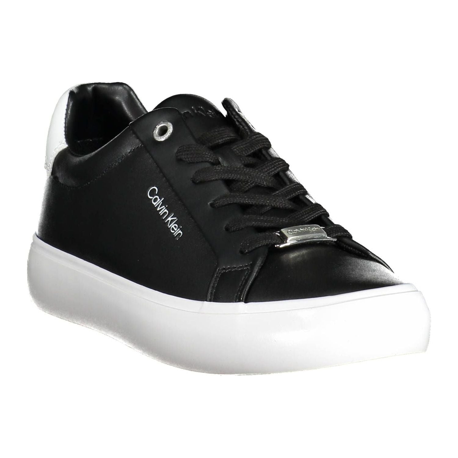 Calvin Klein Black Leather Women Sneaker