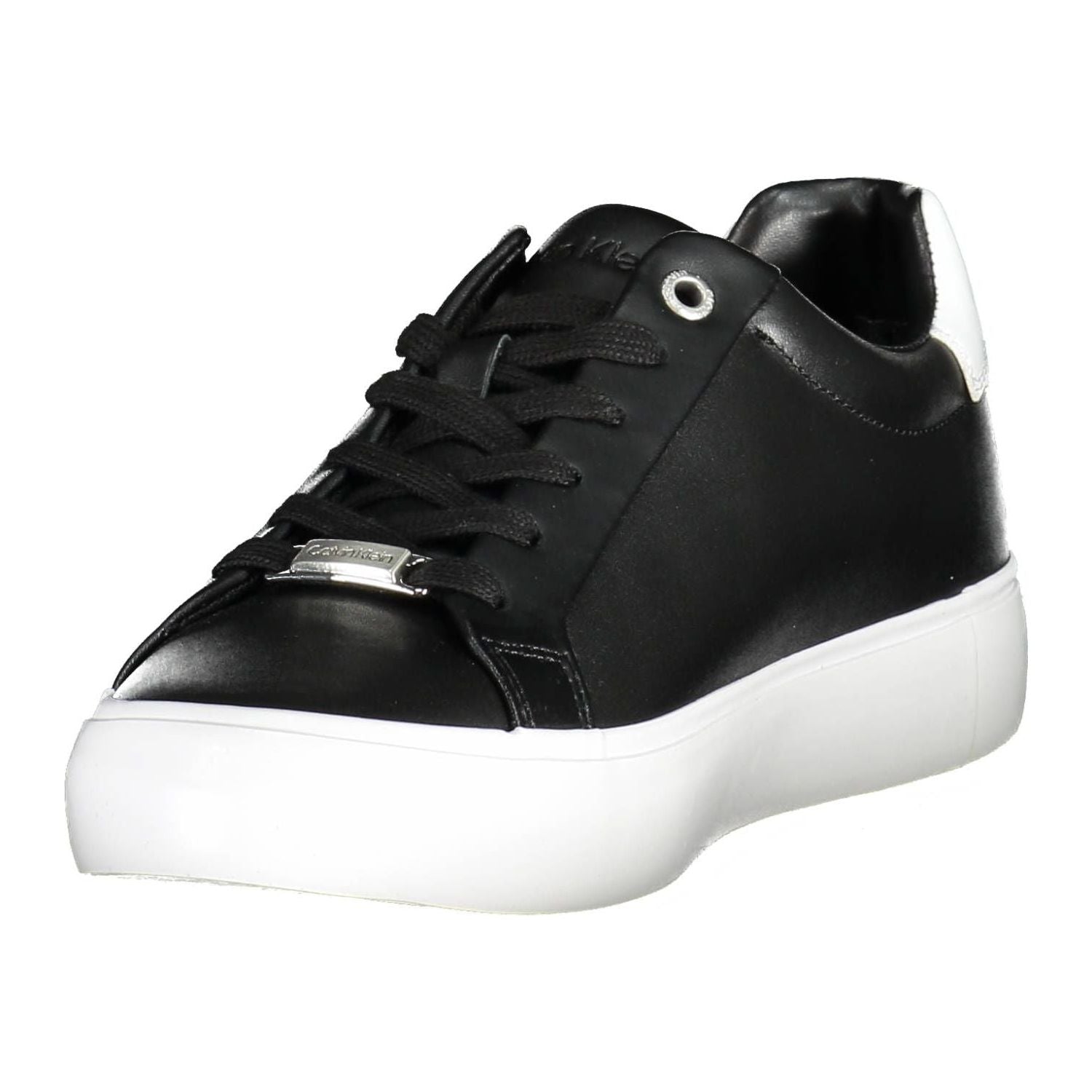 Calvin Klein Black Leather Women Sneaker