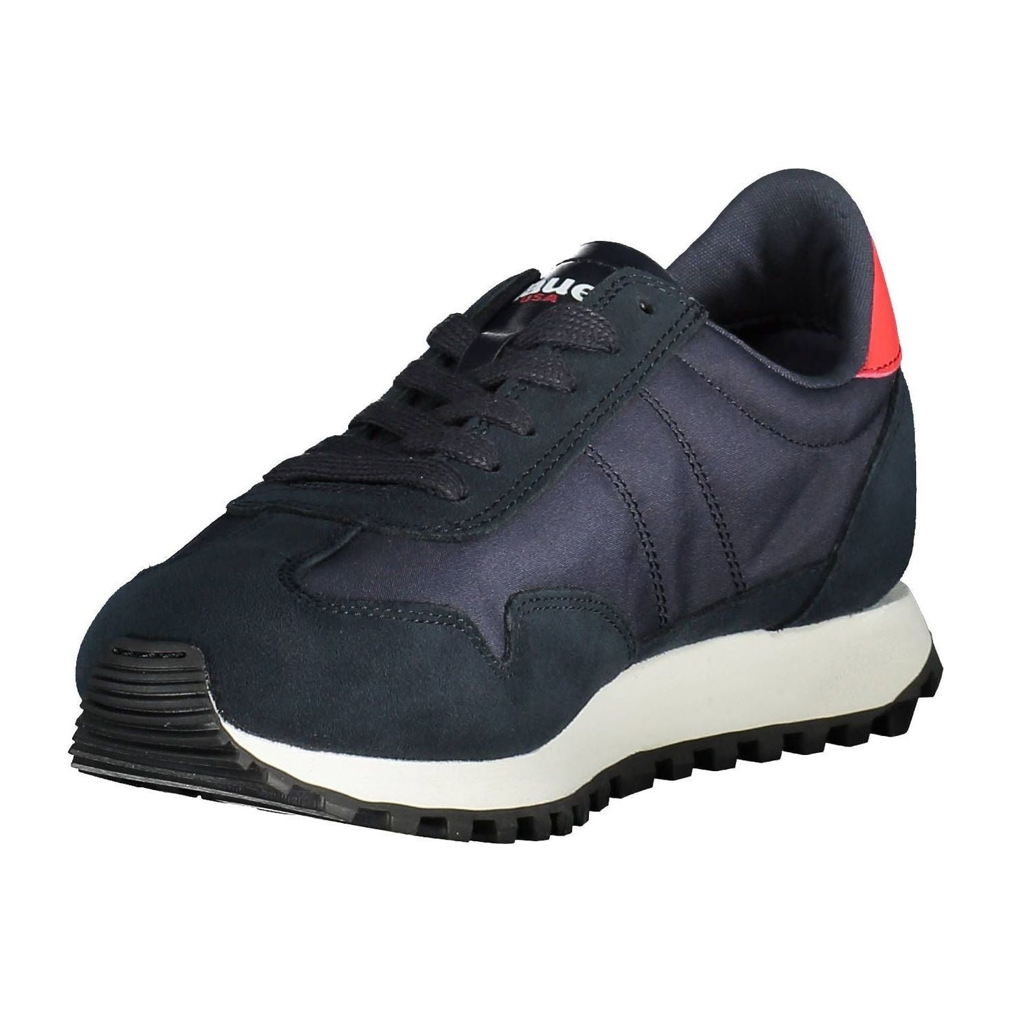 Blauer Sleek Blue Sports Sneakers with Contrasting Accents Blauer