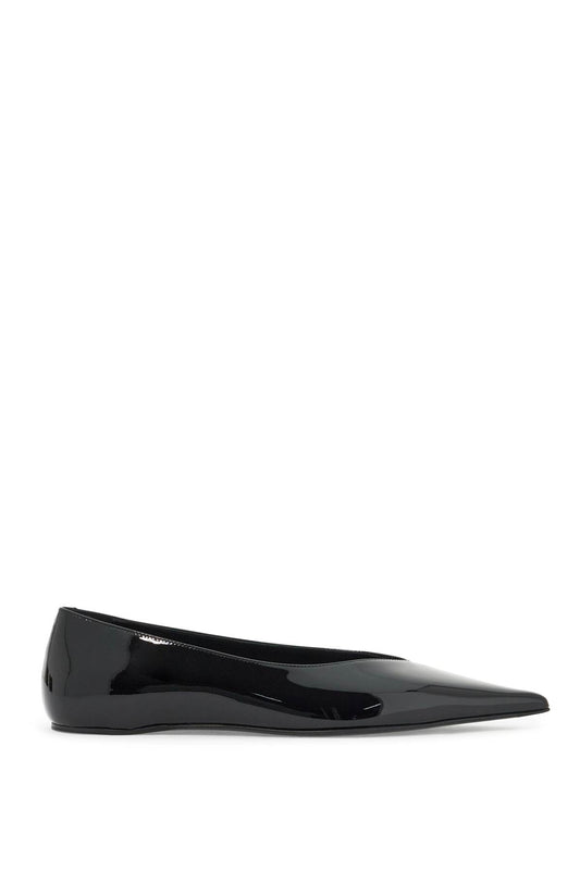 Toteme asymmetric patent leather baller Flat Shoes Toteme