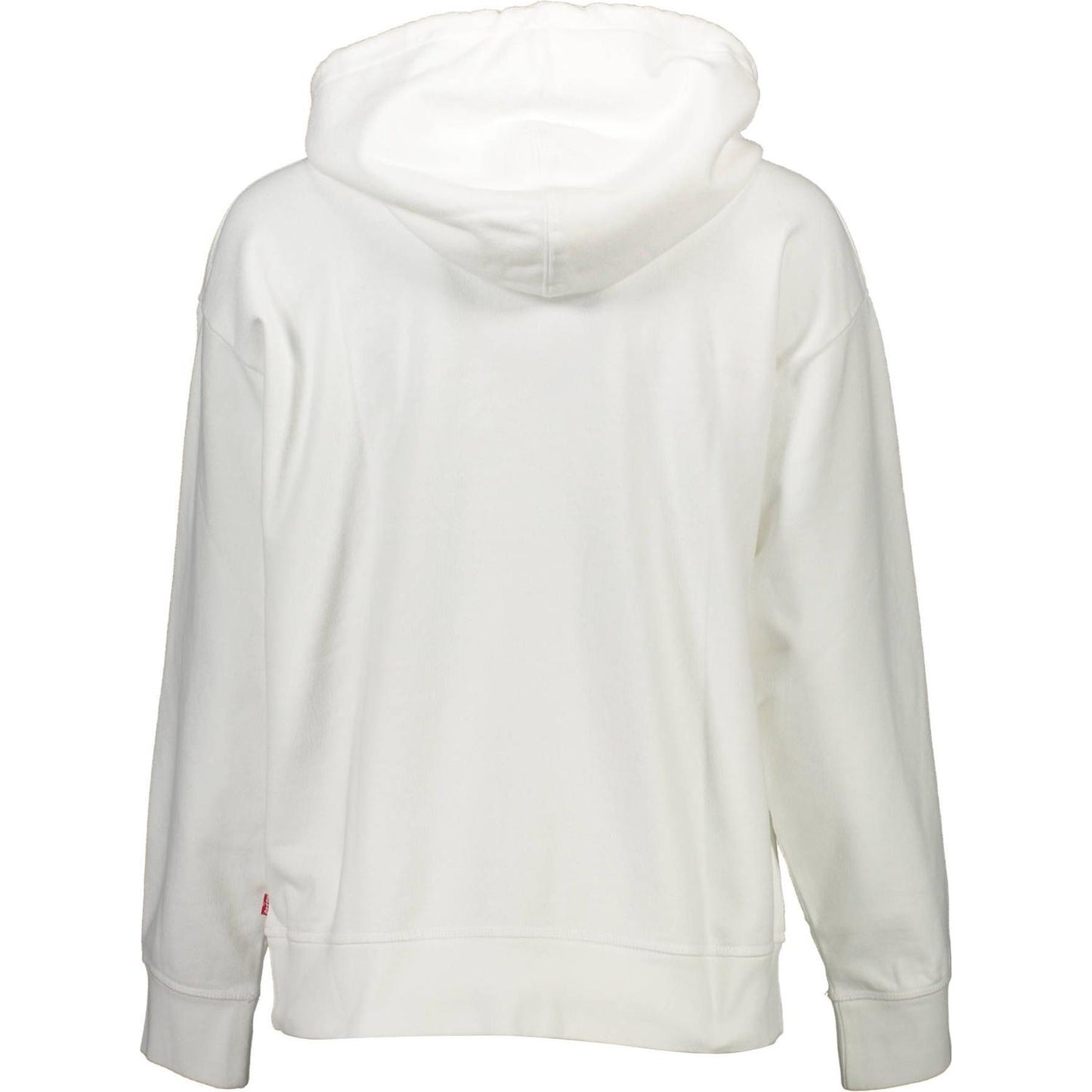 Levi's Chic White Cotton Hooded Sweatshirt With Logo Levi's