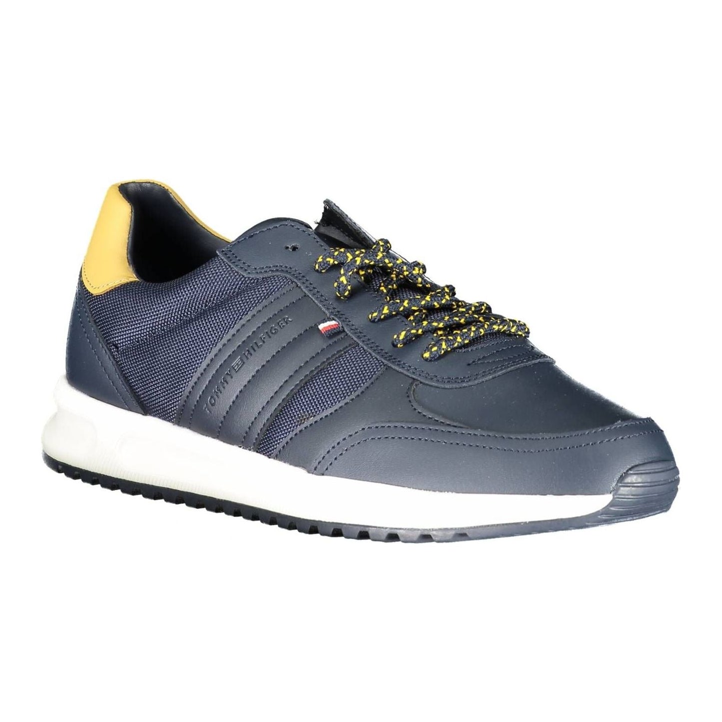 Tommy Hilfiger Sleek Blue Sneakers with Contrasting Sole Tommy Hilfiger