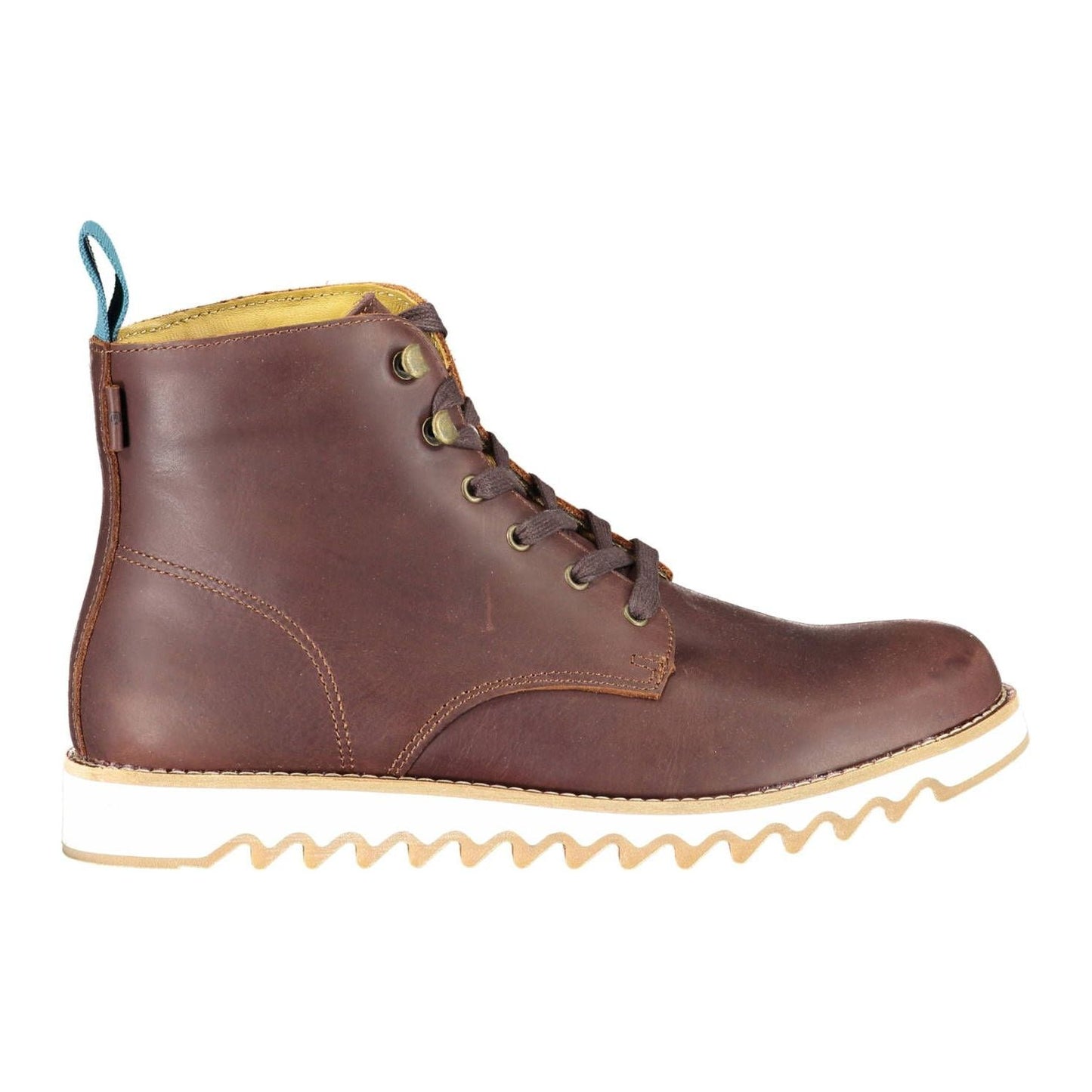 Levi's Elevated Brown Ankle Lace-Up Boots with Contrasting Sole Levi's