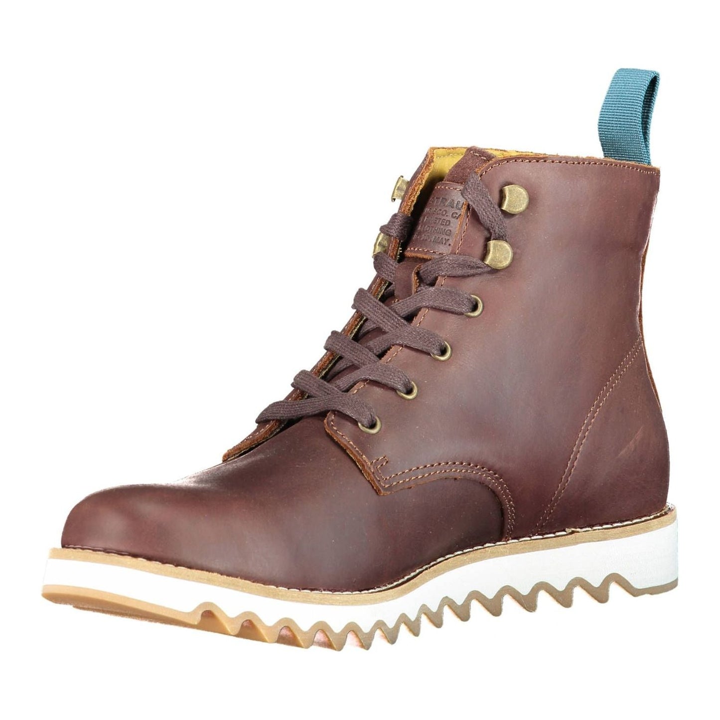 Levi's Elevated Brown Ankle Lace-Up Boots with Contrasting Sole Levi's