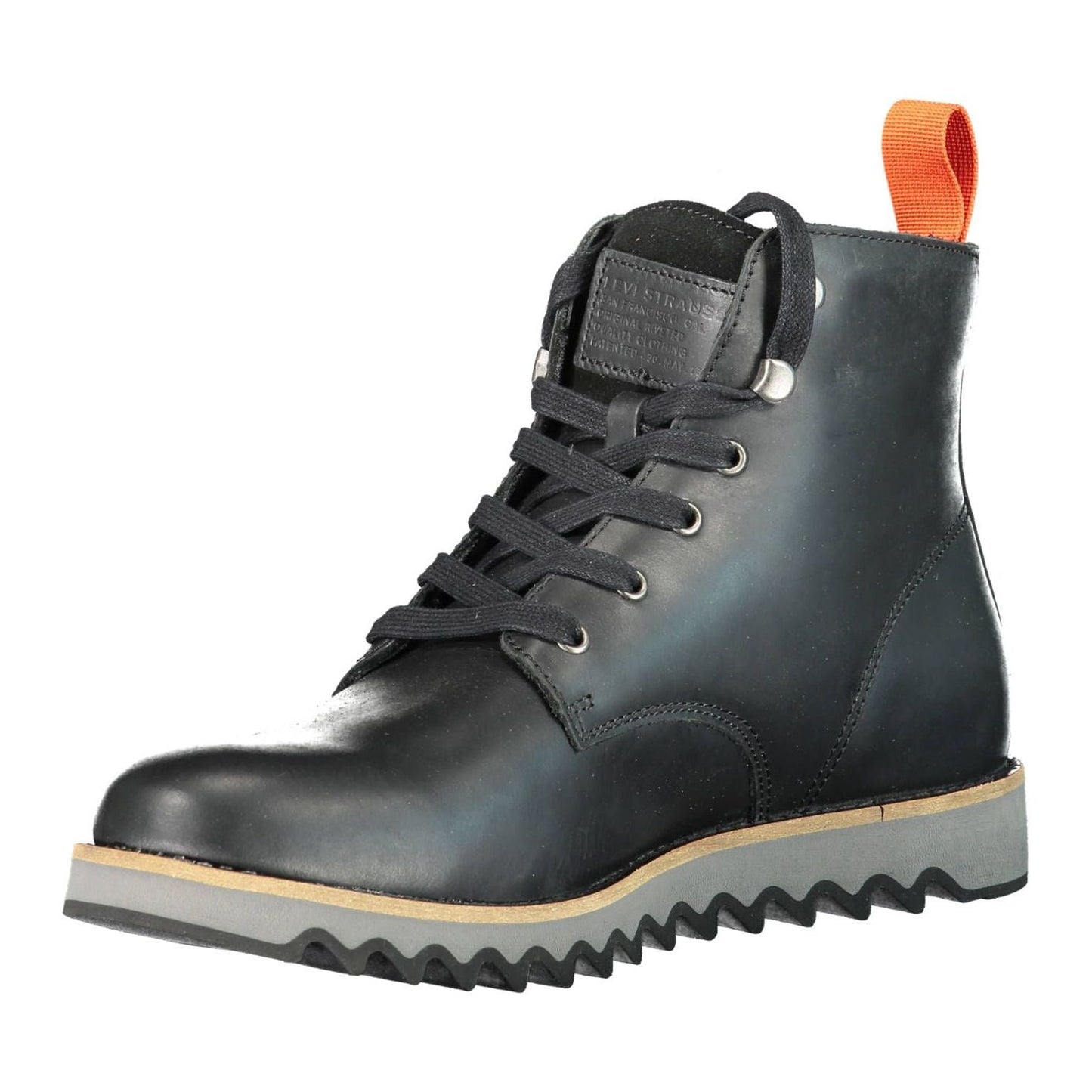 Levi's Elevated Black Ankle Boots with Contrasting Sole Levi's