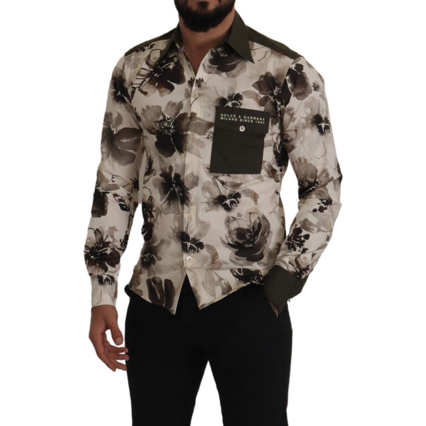 Dolce & Gabbana Floral Print Casual Cotton Shirt Dolce & Gabbana