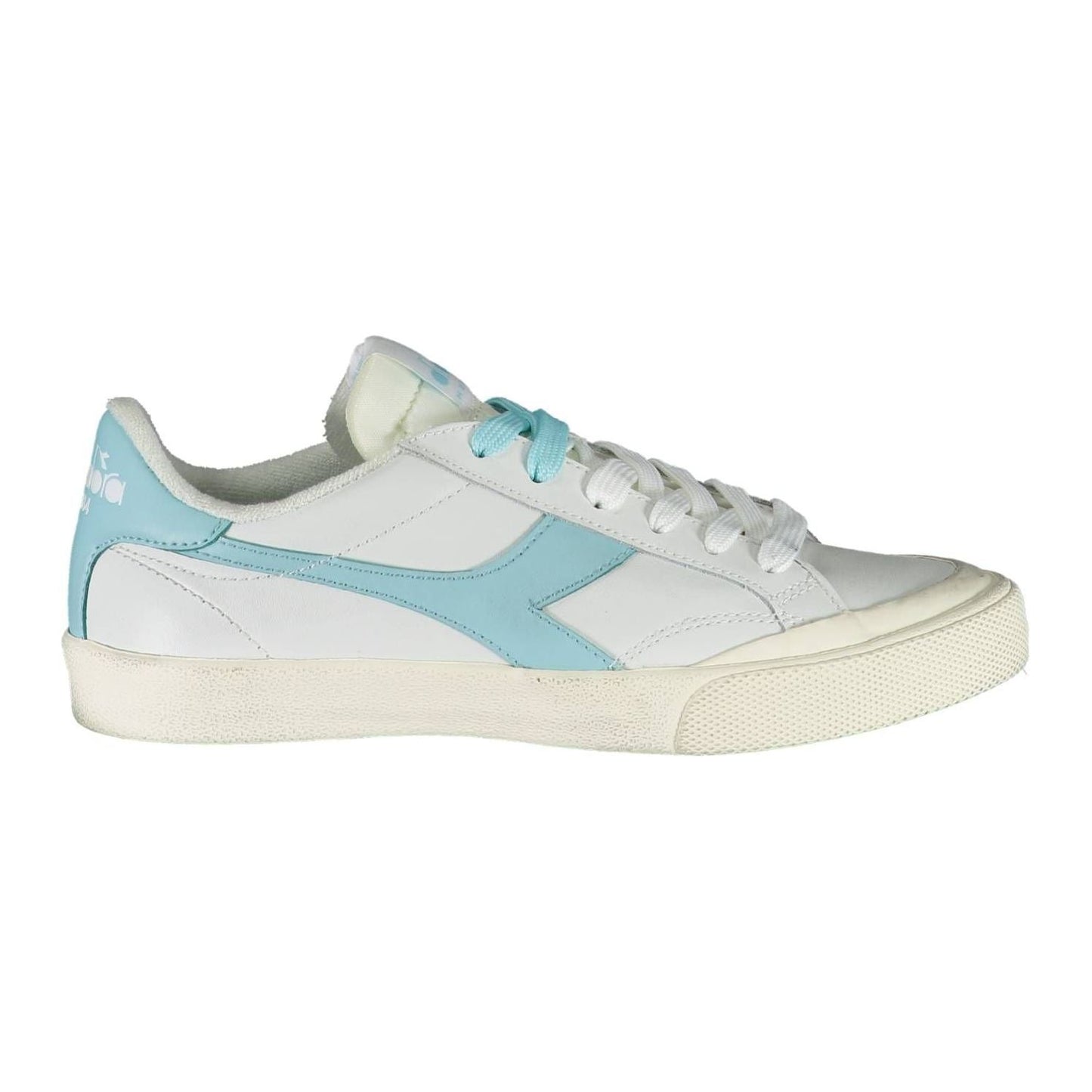 Diadora Chic White Lace-Up Sneakers with Contrasting Details Diadora