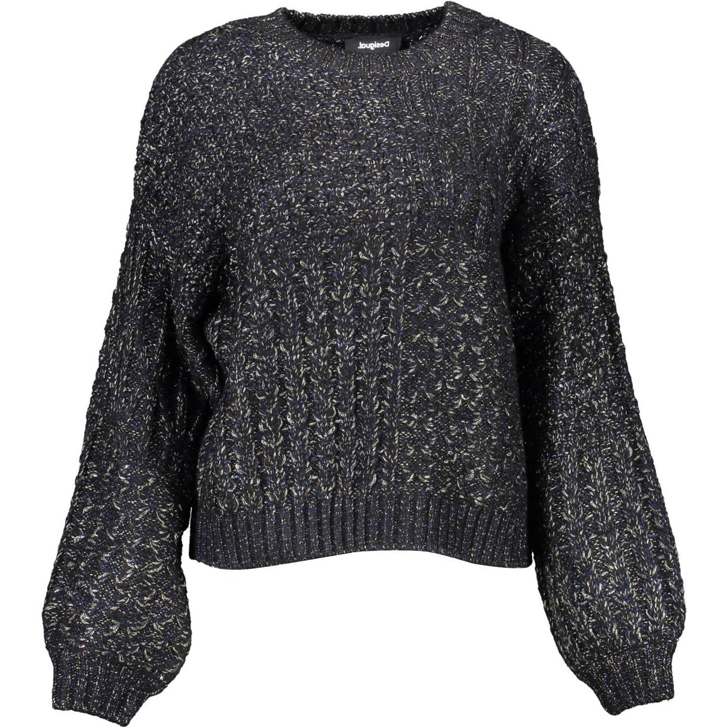 Desigual Chic Contrasting Details Round Neck Sweater Desigual