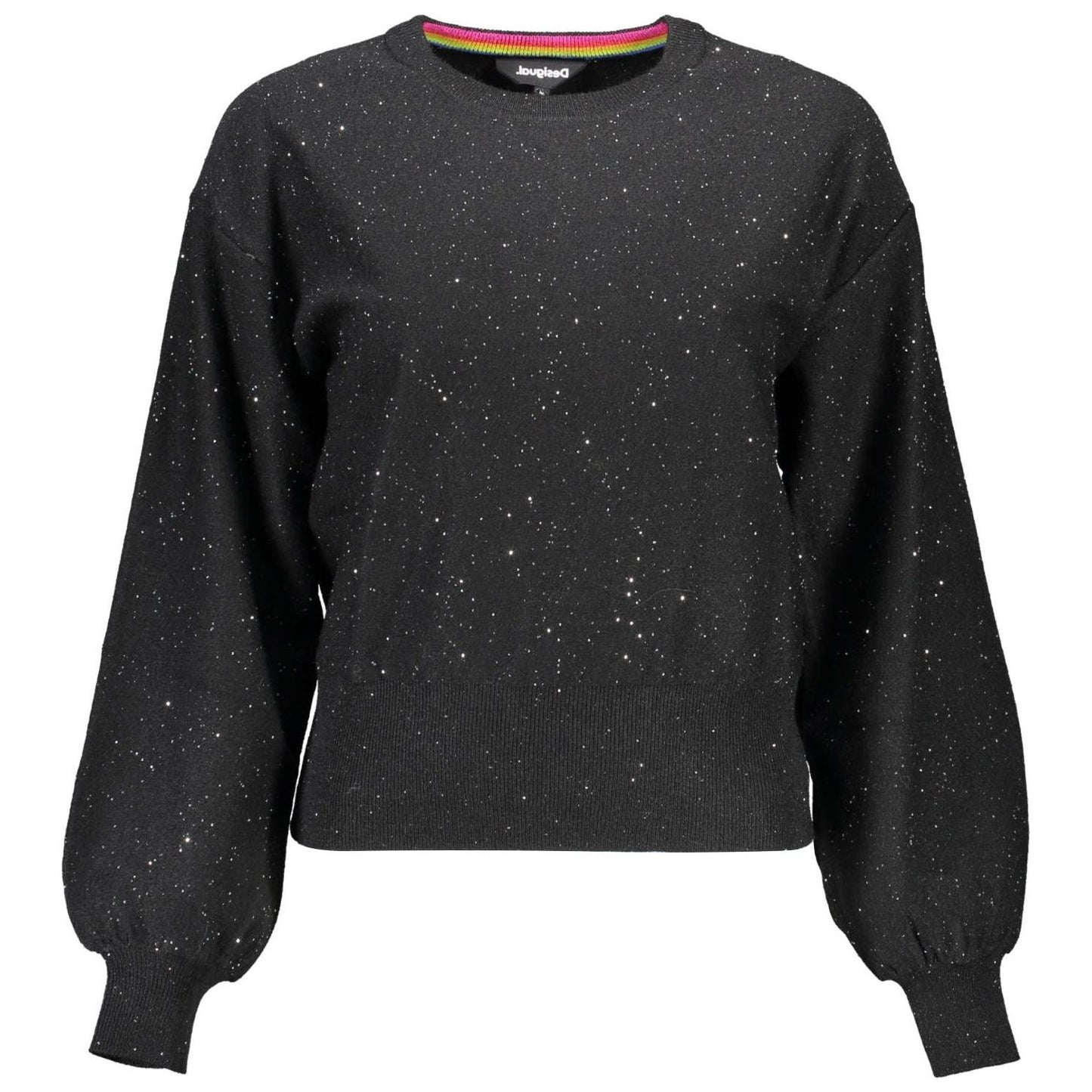 Desigual Elegant Long-Sleeved Sweater with Contrasting Accents Desigual