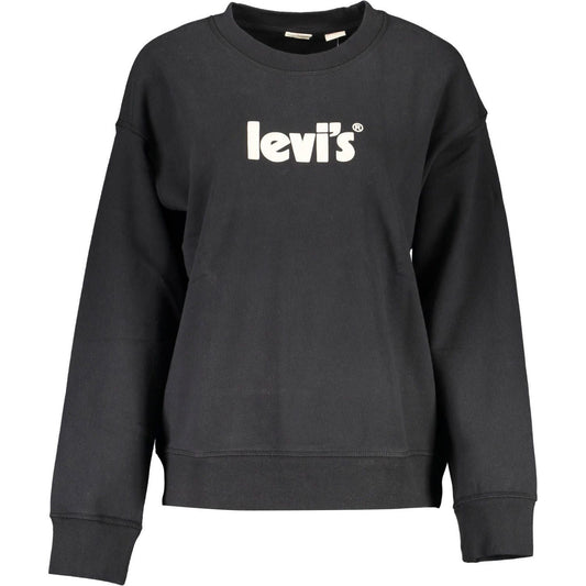 Levi's Chic Black Cotton Logo Sweatshirt Levi's