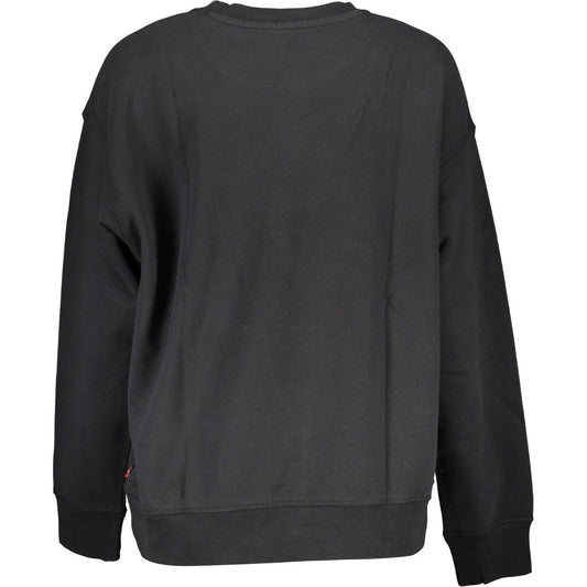 Levi's Chic Black Cotton Logo Sweatshirt Levi's