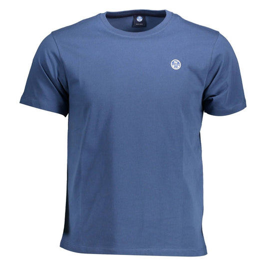 North Sails Blue Cotton Men T-Shirt North Sails