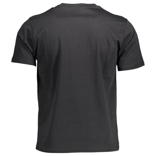 North Sails Sleek Black Round Neck Tee with Logo Accent North Sails