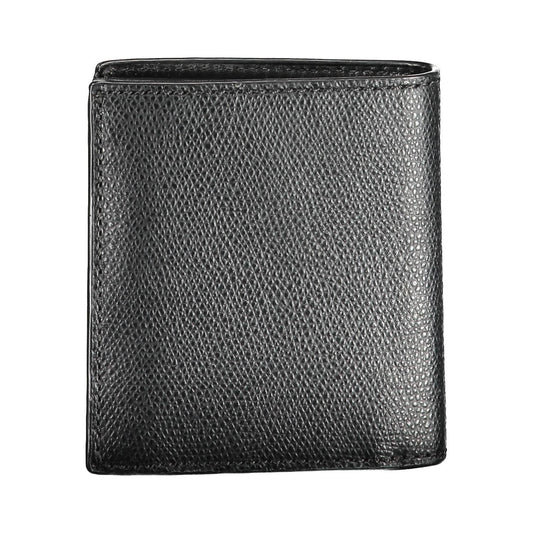 Tommy Hilfiger Elegant Black Leather Bifold Wallet Tommy Hilfiger