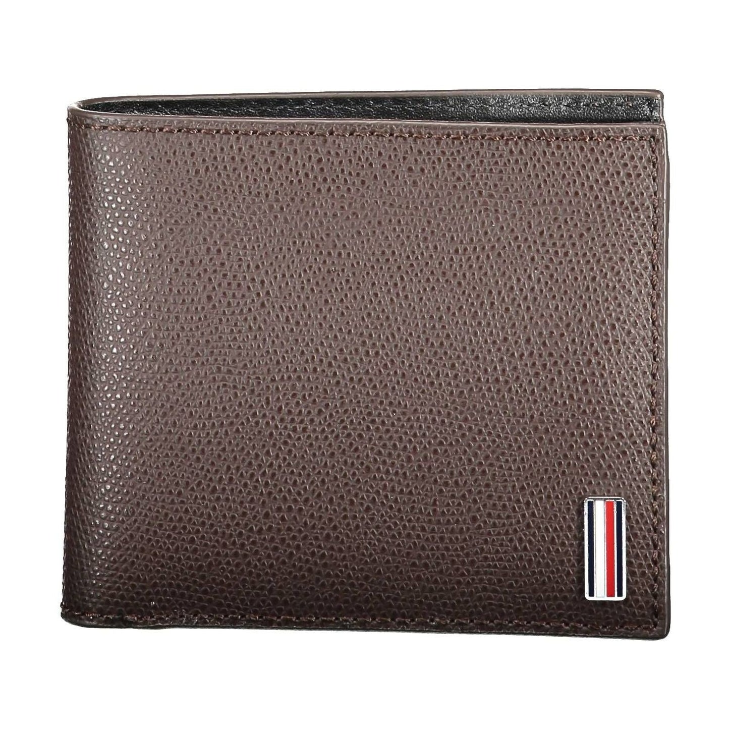 Tommy Hilfiger Elegant Brown Leather Dual Compartment Wallet Tommy Hilfiger