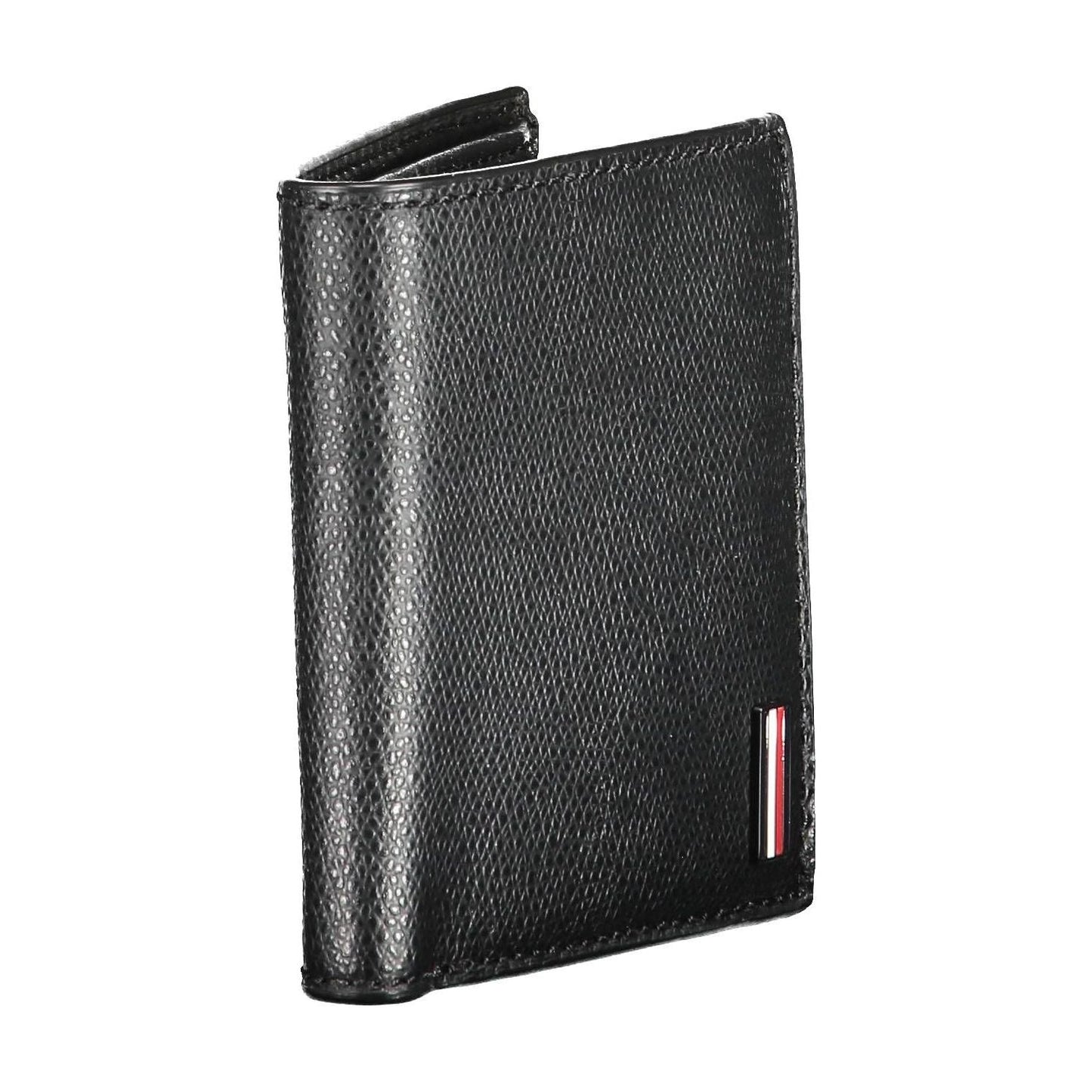 Tommy Hilfiger Elegant Black Leather Bifold Wallet Tommy Hilfiger