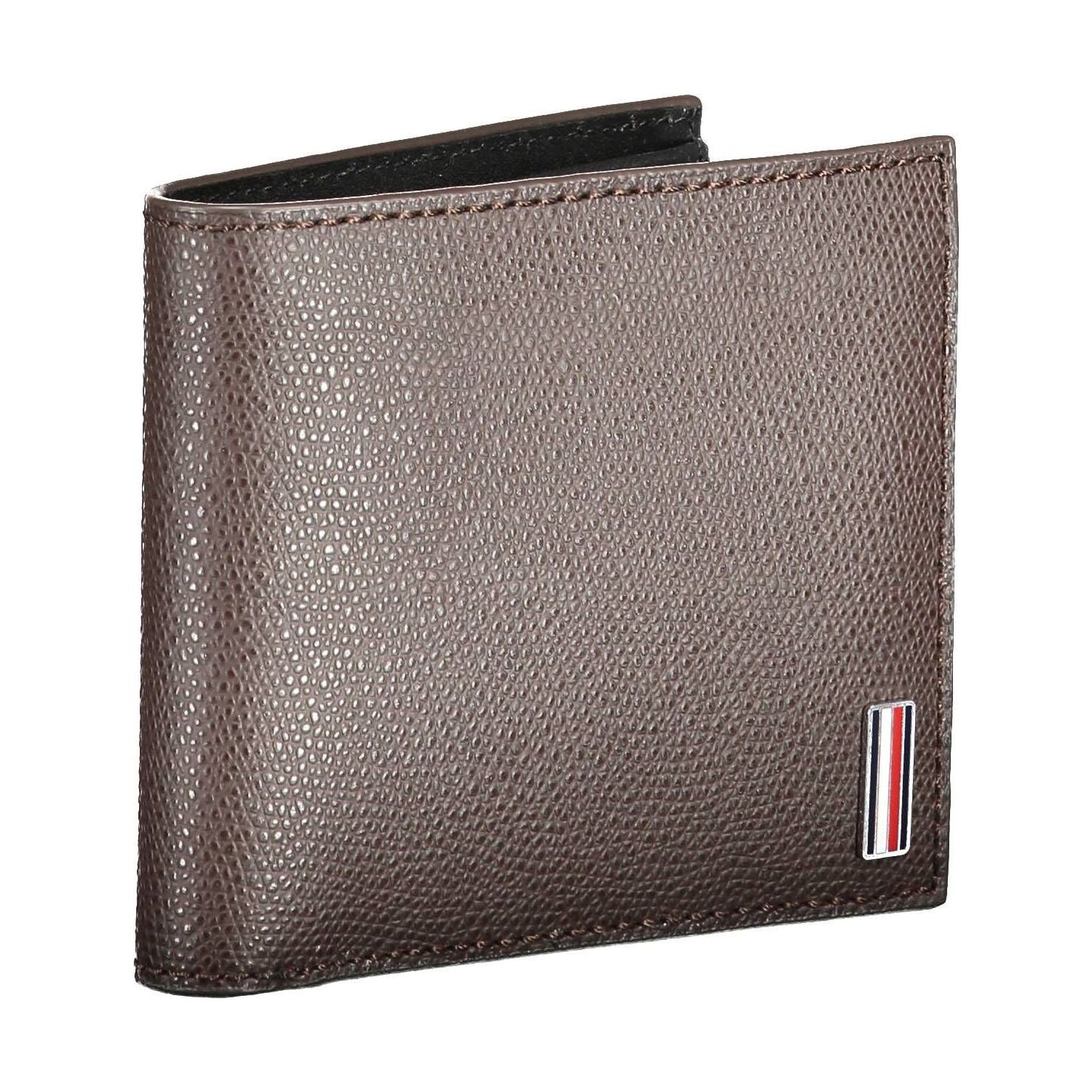 Tommy Hilfiger Elegant Brown Leather Dual Compartment Wallet Tommy Hilfiger