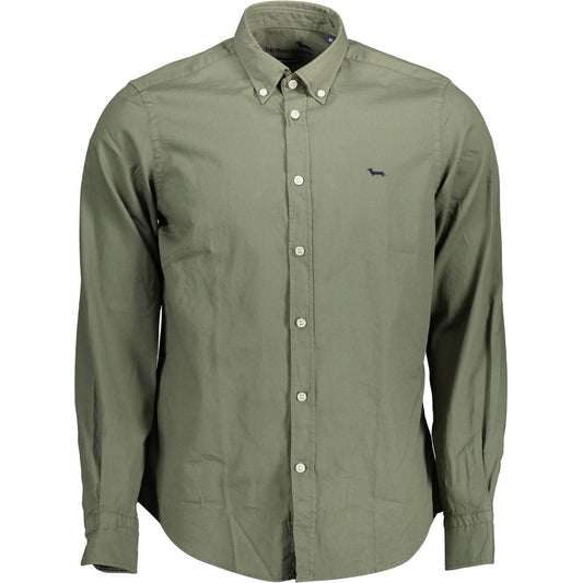 Harmont & Blaine Green Cotton Men Shirt Harmont & Blaine