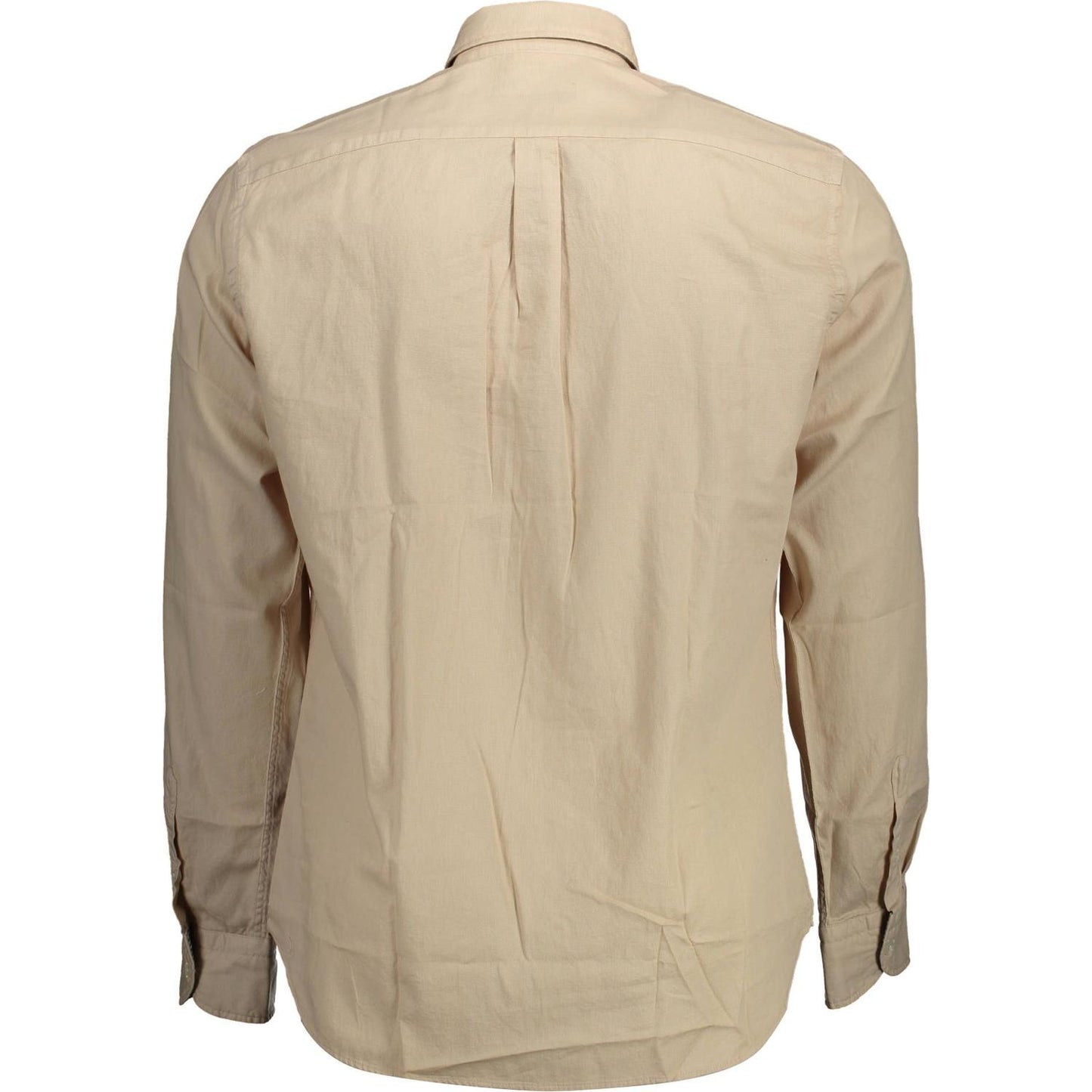 Harmont & Blaine Chic Beige Cotton Shirt with Contrast Details Harmont & Blaine