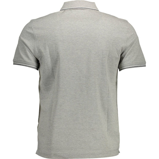 Harmont & Blaine Sleek Gray Contrast Detail Polo Shirt