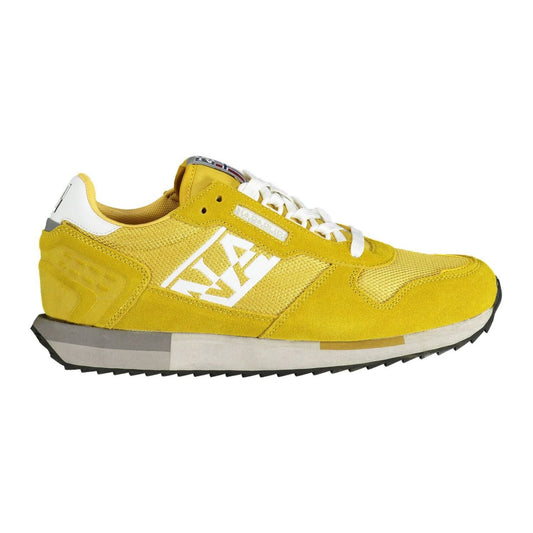 Napapijri Yellow Leather Men Sneaker Napapijri