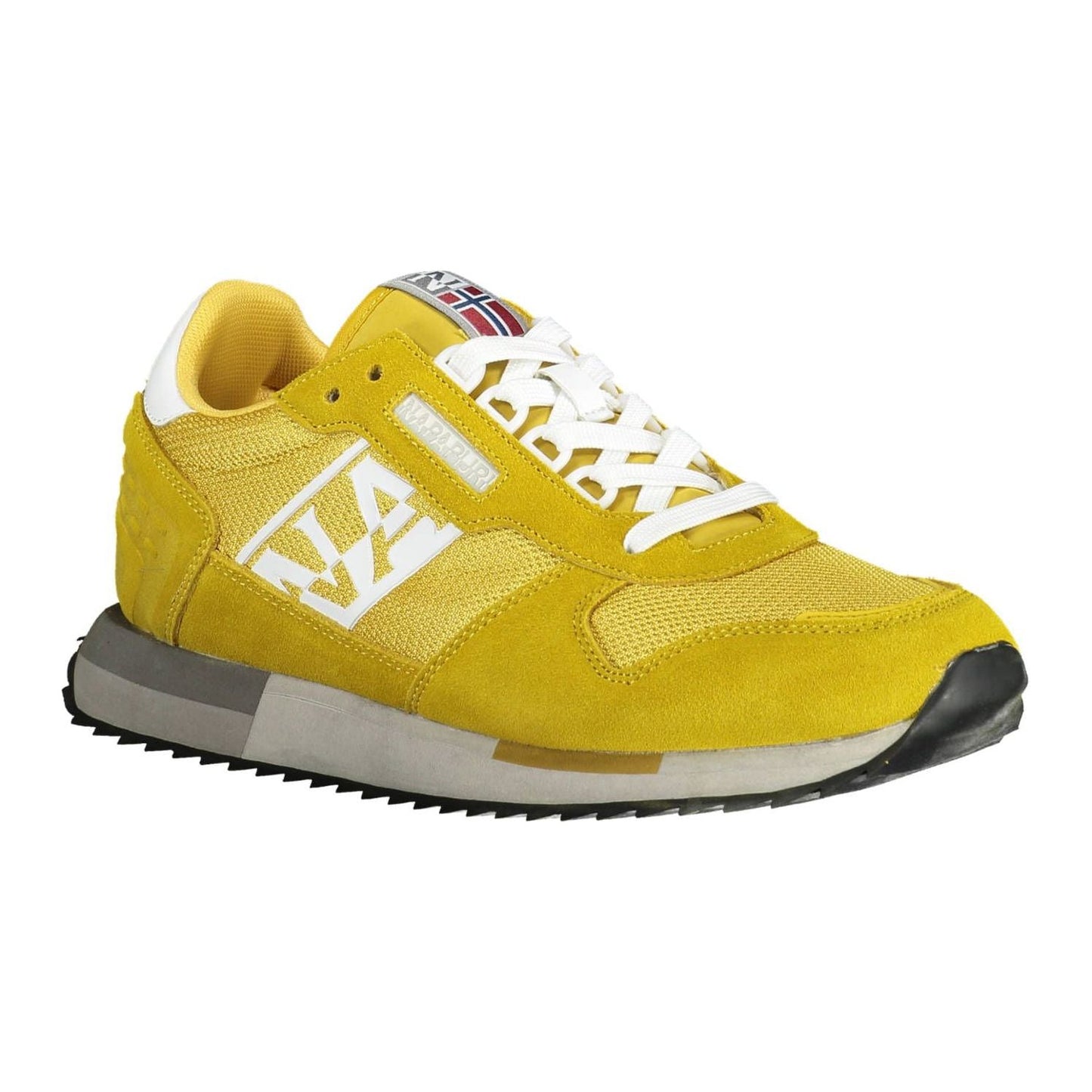 Napapijri Vibrant Yellow Lace-Up Sporty Sneakers Napapijri