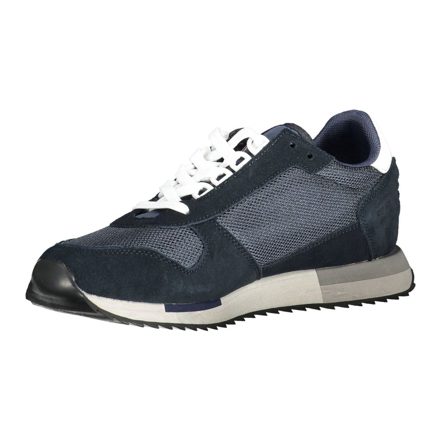 Napapijri Elegant Blue Lace-Up Sneakers With Logo Accent Napapijri